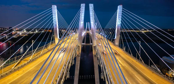 Panorama aéreo del nuevo puente de Goethals — Foto de Stock