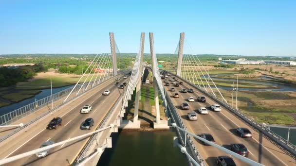 Imagens de drones da ponte New Goethals. — Vídeo de Stock