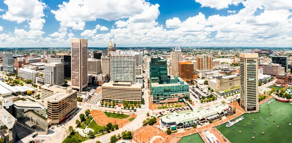Panorama aéreo do horizonte de Baltimore — Fotografia de Stock