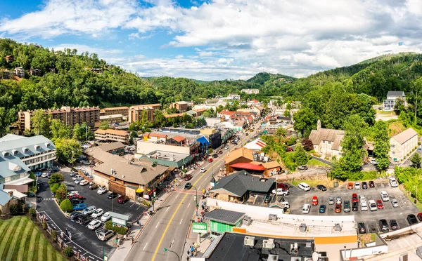 Légi kilátás Gatlinburg, Tennessee — Stock Fotó