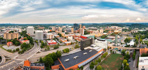 Panorama aéreo de Knoxville, horizonte do Tennessee — Fotografia de Stock