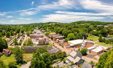 Aerial view of Jonesborough, Tennessee clipart