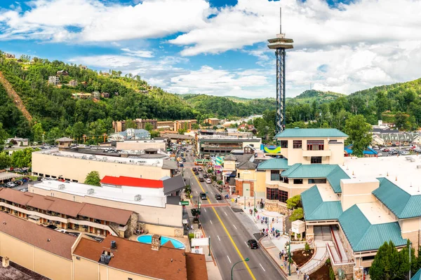 Luchtfoto van Gatlinburg, Tennessee — Stockfoto