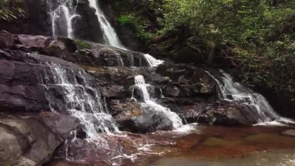Laurel Falls, Great Smoky Mountains, Tennessee — Vídeo de stock