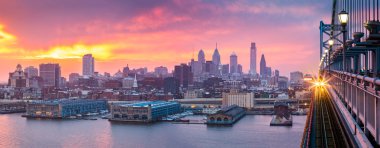 Philadelphia skyline panorama clipart