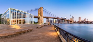 Brooklyn Bridge and the Lower Manhattan clipart