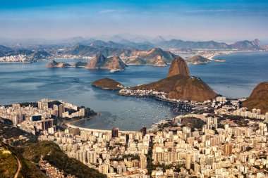 Aerial view over Rio de Janeiro clipart