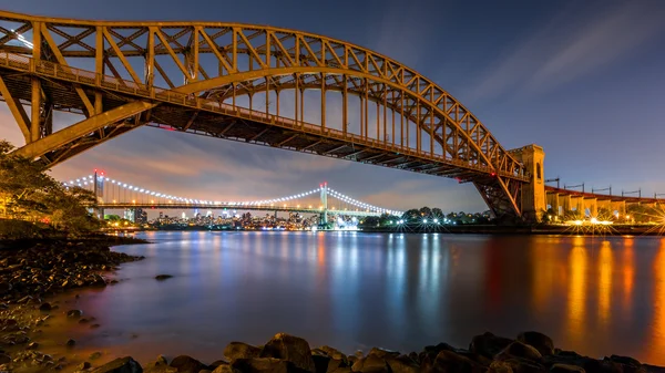 stock image Hell Gate and Triboro bridge