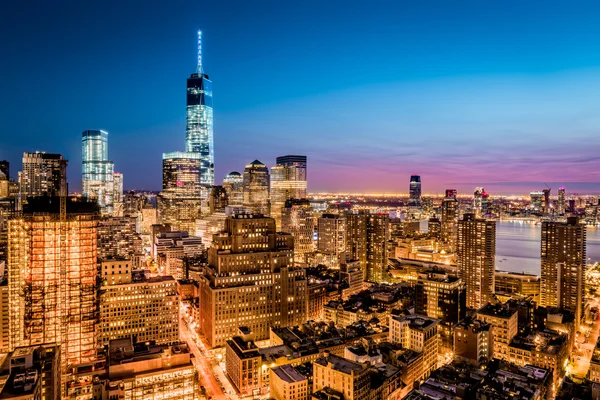 Luchtfoto uitzicht over de New York — Stockfoto