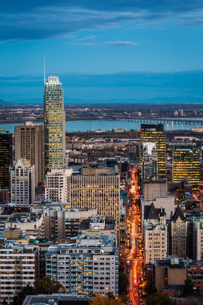 Vista de Montreal al atardecer — Foto de Stock