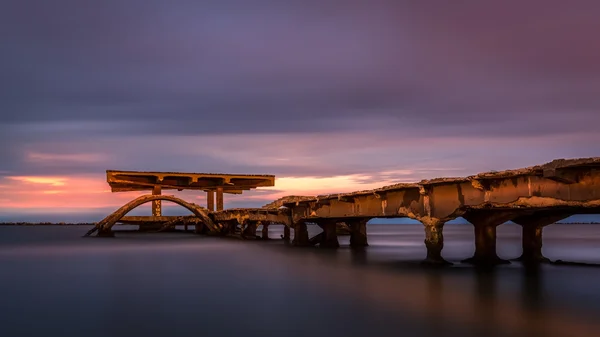 Nascer do sol em Mamaia no Mar Negro — Fotografia de Stock