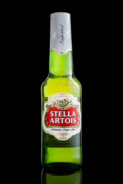 USA imported Stella Artois beer bottle — 스톡 사진