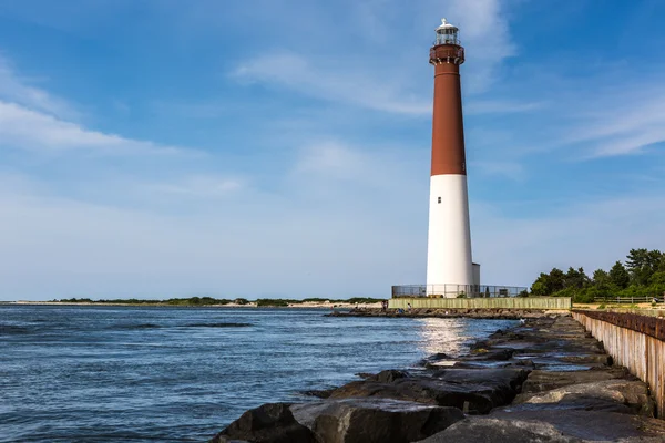 Barnegat fyr på shore — Stockfoto