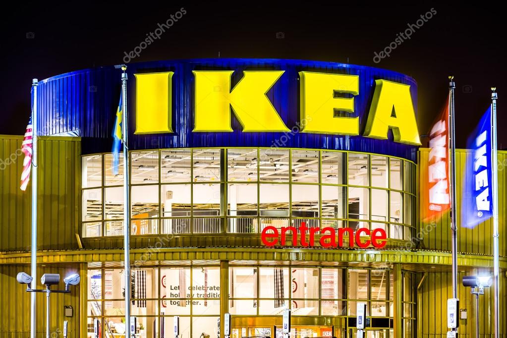 ELIZABETH, NJ - NOVEMBER 23, 2014: IKEA store entrance. Founded in 1943, IKEA is the world's largest furniture retailer. IKEA operates 351 stores in 43 countries.