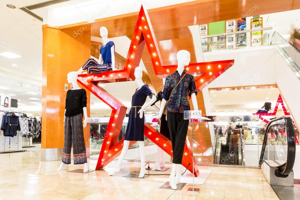 SHORT HILLS, NJ, USA - AUGUST 25, 2014: Macy's store inside The Mall at Short Hills  is a mid-range to upscale chain of department stores owned by American multinational corporation Macy's