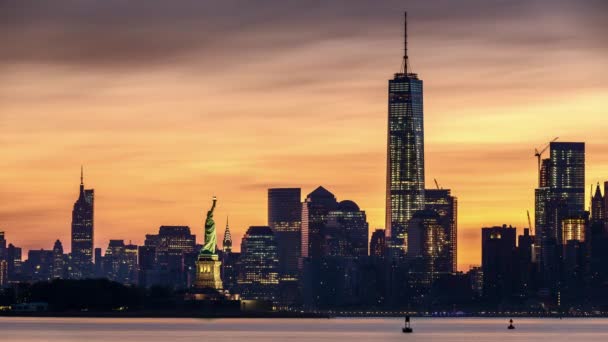 Baixa Manhattan nascer do sol timelapse — Vídeo de Stock