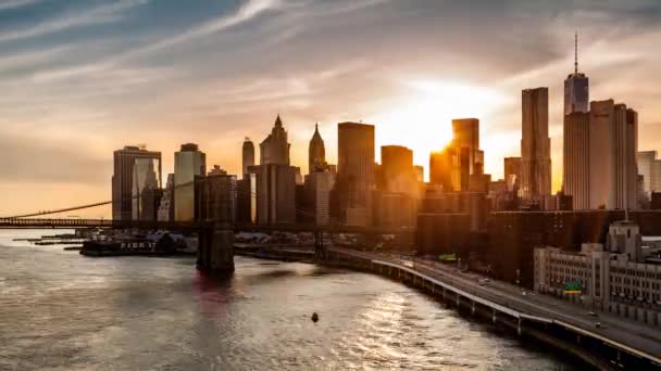 Timelapse of the Lower Manhattan — Stock Video