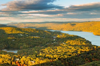 Aerial view of Hudson Valley clipart
