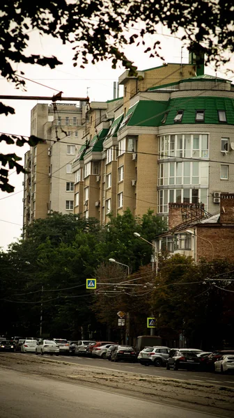 Calles Casas Distritos Edificios Estructuras Ciudad Rostov Don —  Fotos de Stock