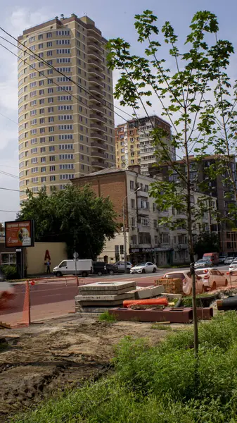 Gator Hus Distrikt Byggnader Strukturer Staden Rostov Don — Stockfoto