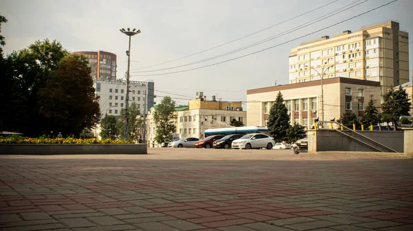 Gator Hus Distrikt Byggnader Strukturer Staden Rostov Don — Stockfoto