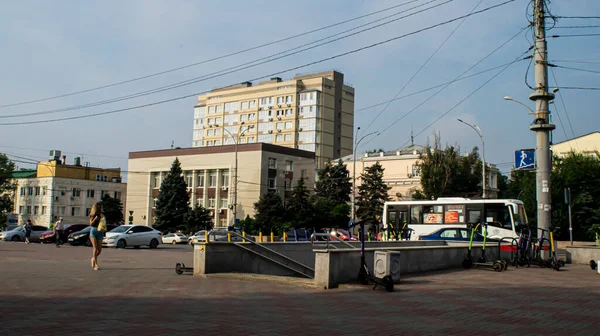 Ruas Casas Bairros Edifícios Estruturas Cidade Rostov Don — Fotografia de Stock