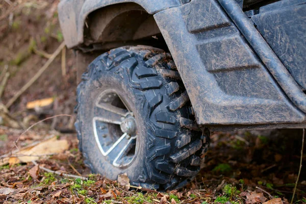 Detailní záběr na kolo. Extrémní off-road jízdy — Stock fotografie