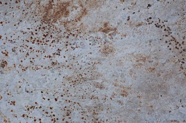 Gri beton rengi ve paslı arka plan. Betonlu paslı metal tahta