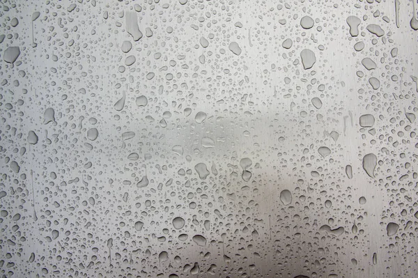 Textura abstracta del arte fondo de gotas de lluvia sobre acero del viejo coche retro —  Fotos de Stock