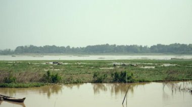 Su bufalo bayou sular ortasında