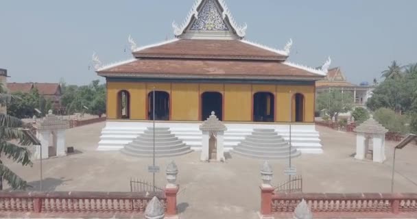 Volar Sobre Azotea Pagoda — Vídeo de stock