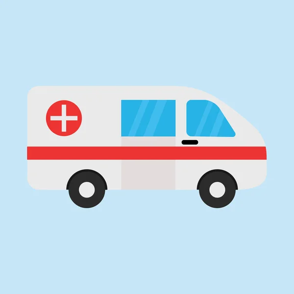 Ambulancia Atención Médica Emergencia Coche Servicio Vehículos Médicos Especiales Ilustración — Vector de stock