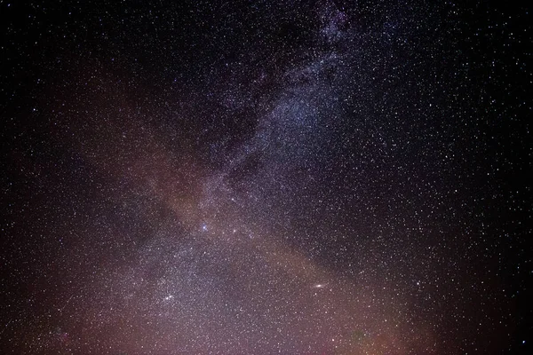 Nattlös Himmel Det Täckt Med Punkter Lysande Stjärnor Mitten Ramen — Stockfoto