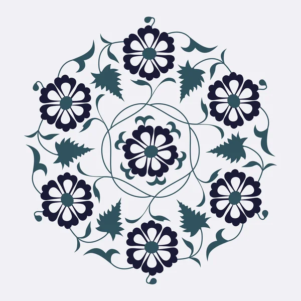 01_floral_pattern_blue — стоковий вектор