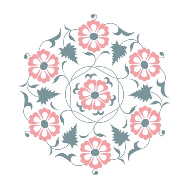 Çiçek desenli pembe 01