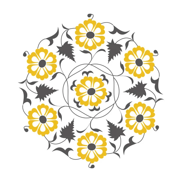 01 Modèle floral jaune — Image vectorielle