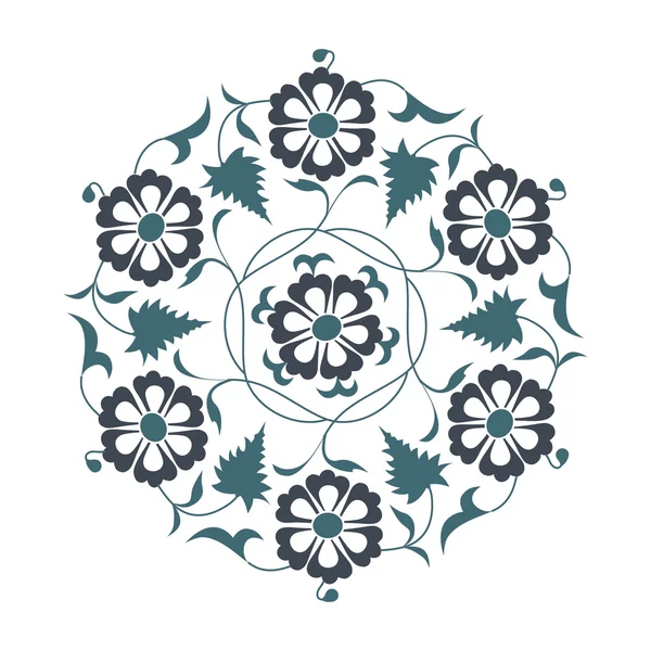 Çiçek desenli mavi 01