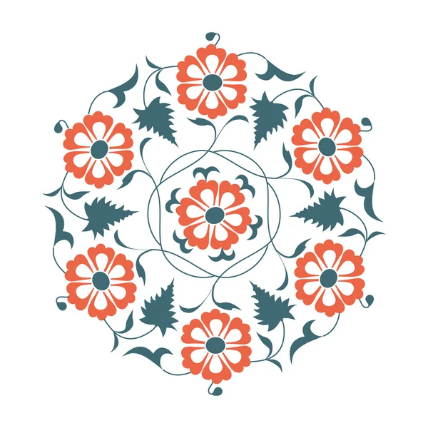 01 Motif floral orange — Image vectorielle