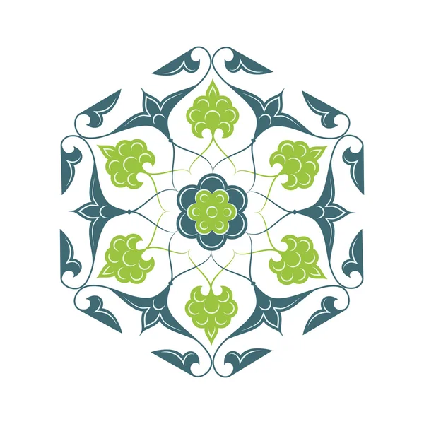 Çerçevesiz 02 çiçek desenli yeşil