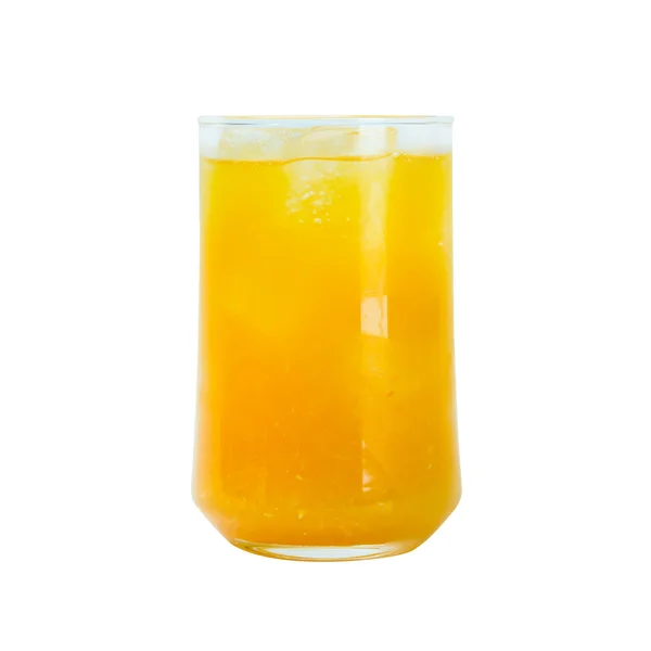 Suco de laranja no fundo branco — Fotografia de Stock