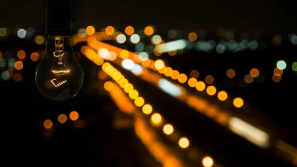 Lamp at night — Stock Photo, Image