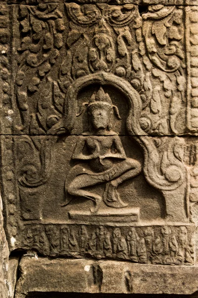 Пісковик різьблення докладно Ангкор Тома — стокове фото
