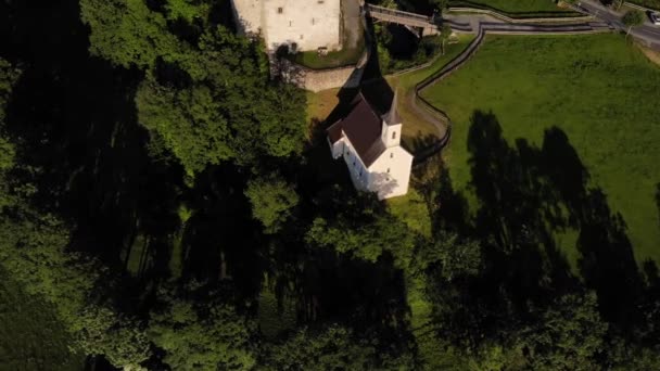Kaprun Burg Castle Austrian Alps Town Zell See District State — Stock Video