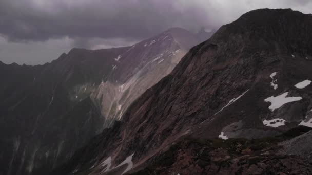 Summit Kitzsteinhorn Mountain High Tauern Range Central Eastern Alps Повітря — стокове відео