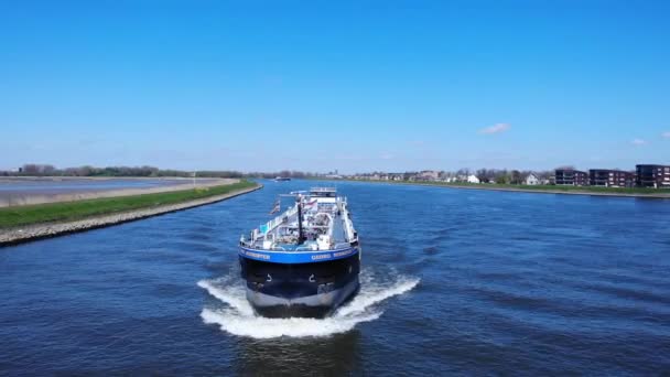 Georg Burmester Binnenschifffahrt Auf Dem Fluss Noord Bei Hendrik Ido — Stockvideo