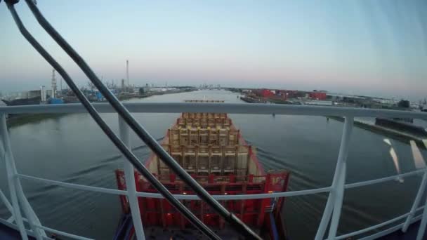 Timelapse Cargo Operations Port Vigo — Stock Video