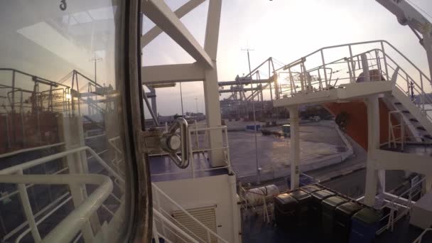 Timelapse Des Opérations Fret Dans Port Vigo — Video