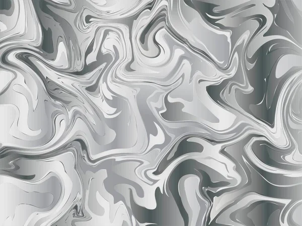 Liquid Marble Background Dark Shades Black Gray White Marble Zebra — Stock Vector