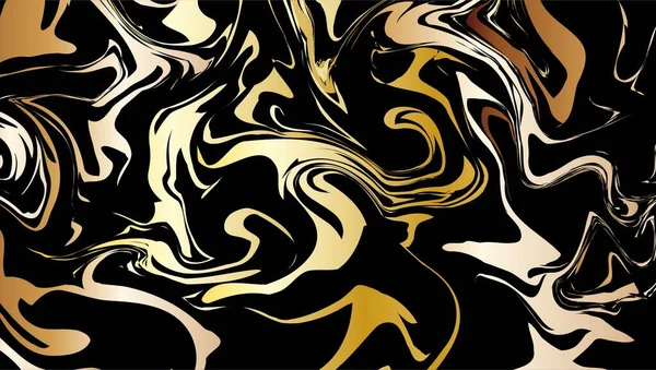 Schwarzer Kunsthintergrund Mit Goldenen Akzenten Flüssiger Marmor Kunst Tiere Giraffe — Stockvektor