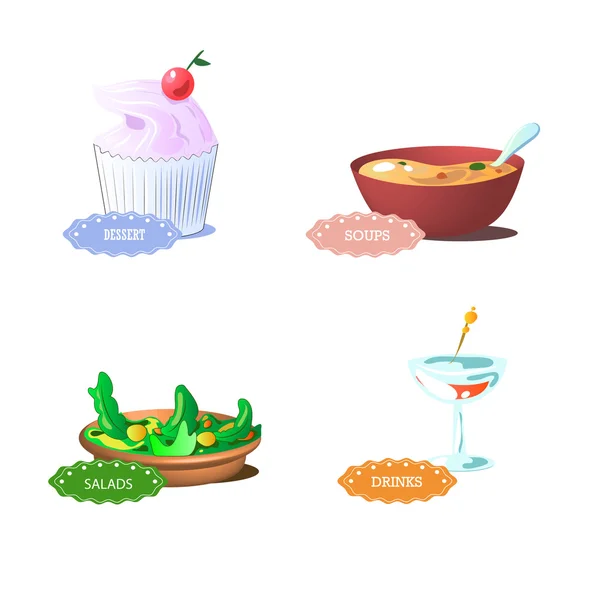 Food icons Vector — Stock Vector